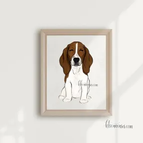 Choose Your BASSET HOUND Art Print