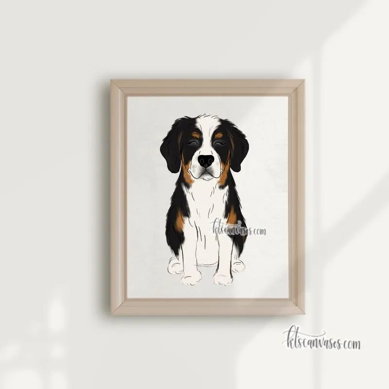 Choose Your BERNESE MOUNTAIN DOG Art Print