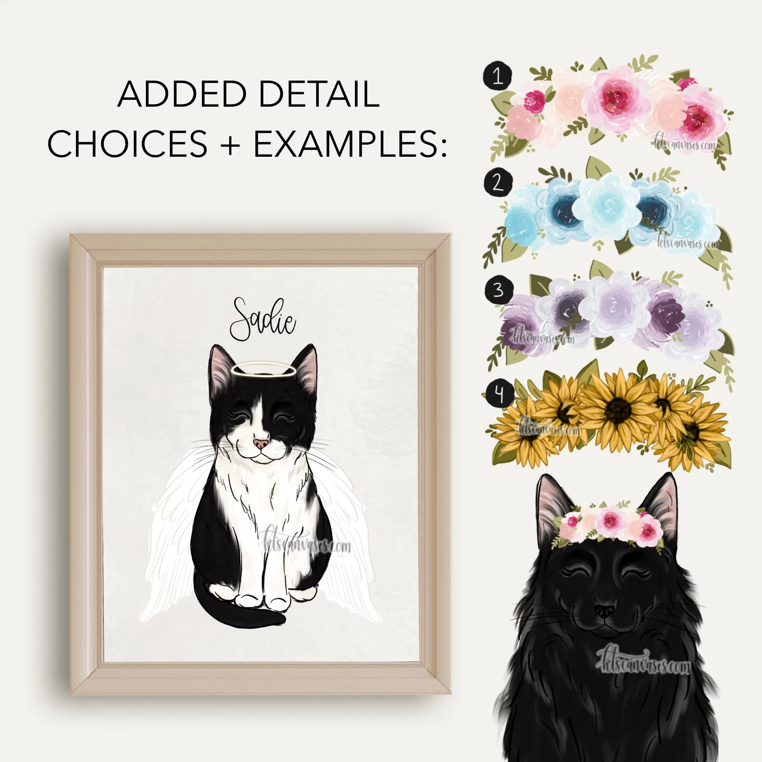 Choose Your BLACK/WHITE CAT Art Print