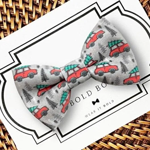 Christmas Tree and Cars Bow for Dog Collar and Cat Collar