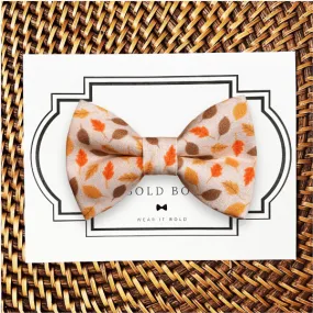 Cider Autumn Leaves Bow Tie for Dog Collar or Cat Collar