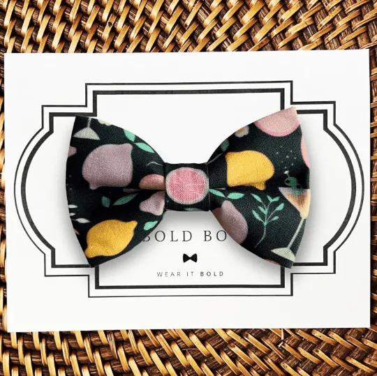 Citrus Cocktail Bow Tie for Dog Collar and Cat Collar