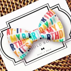 Colorful Birthday Bow Tie for Dog and Cat Collar