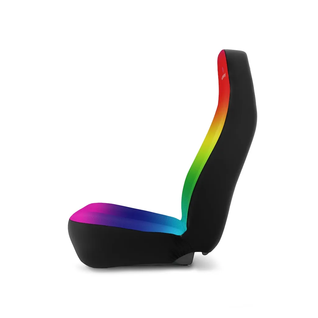 Colorful Rainbow Car Seat Covers, 2-Pcs (48.03" × 18.50") Set Best Car Accessories Essential Premium Quality Best Soft Luxury Car Seat Covers