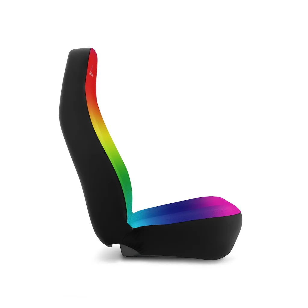Colorful Rainbow Car Seat Covers, 2-Pcs (48.03" × 18.50") Set Best Car Accessories Essential Premium Quality Best Soft Luxury Car Seat Covers