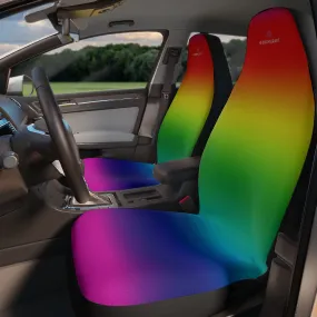 Colorful Rainbow Car Seat Covers, 2-Pcs (48.03" × 18.50") Set Best Car Accessories Essential Premium Quality Best Soft Luxury Car Seat Covers