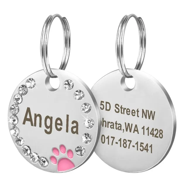 Custom Paw Print Tag
