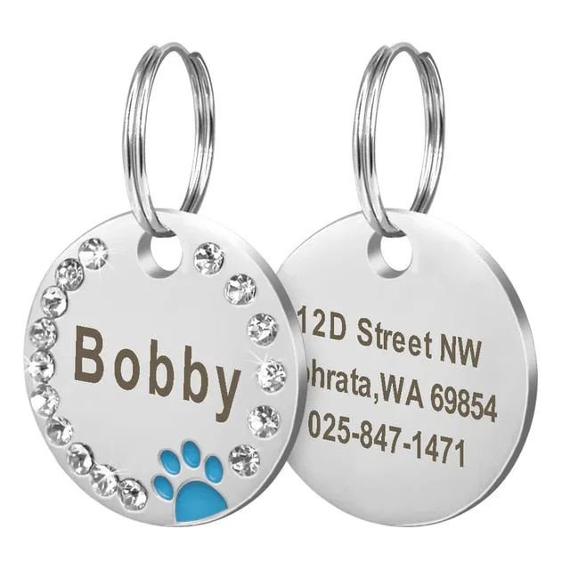 Custom Paw Print Tag