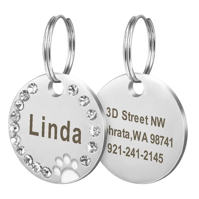 Custom Paw Print Tag