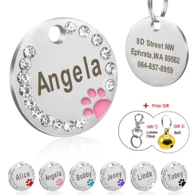 Custom Paw Print Tag