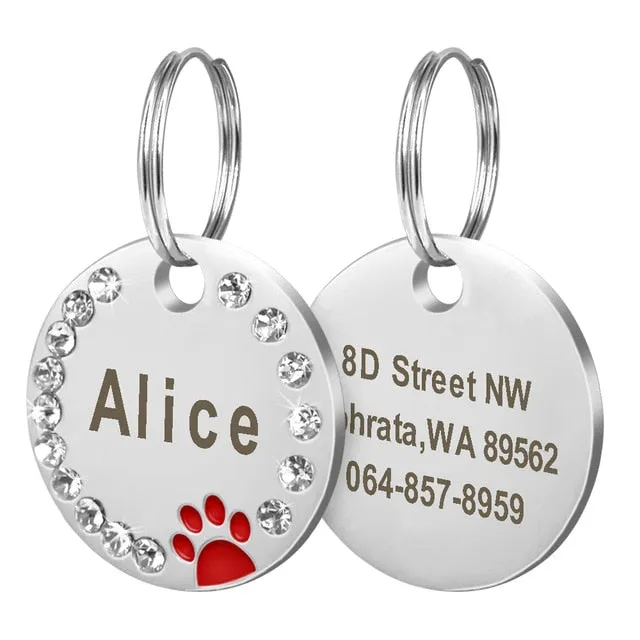 Custom Paw Print Tag