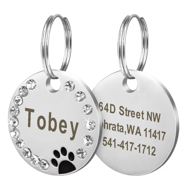 Custom Paw Print Tag