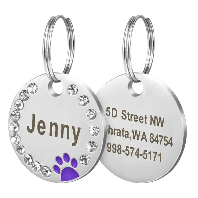 Custom Paw Print Tag
