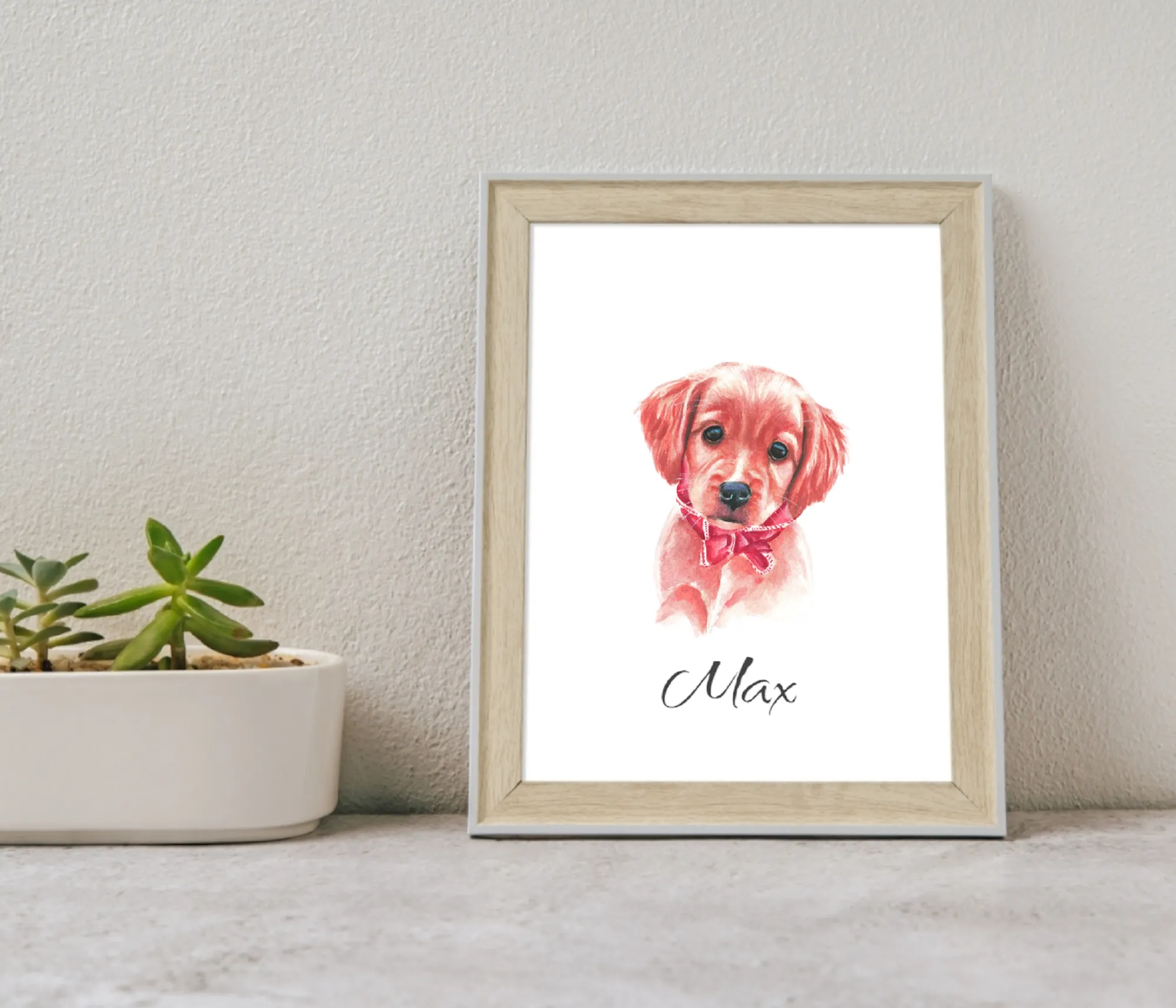 Custom Pet Portraits: Unique Handcrafted Art for Your Beloved Pet , Watercolor Pet Portrait