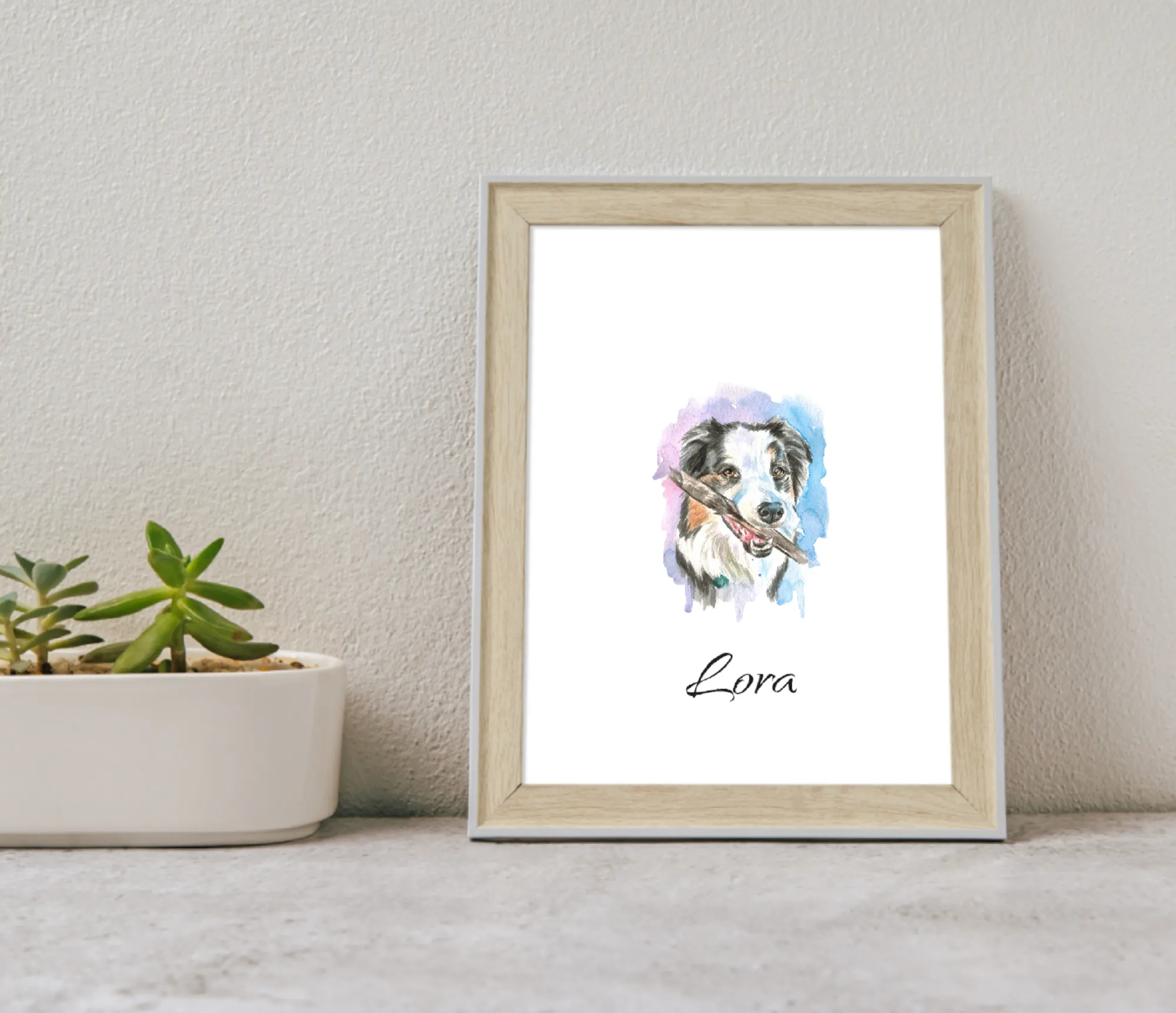Custom Pet Portraits: Unique Handcrafted Art for Your Beloved Pet , Watercolor Pet Portrait
