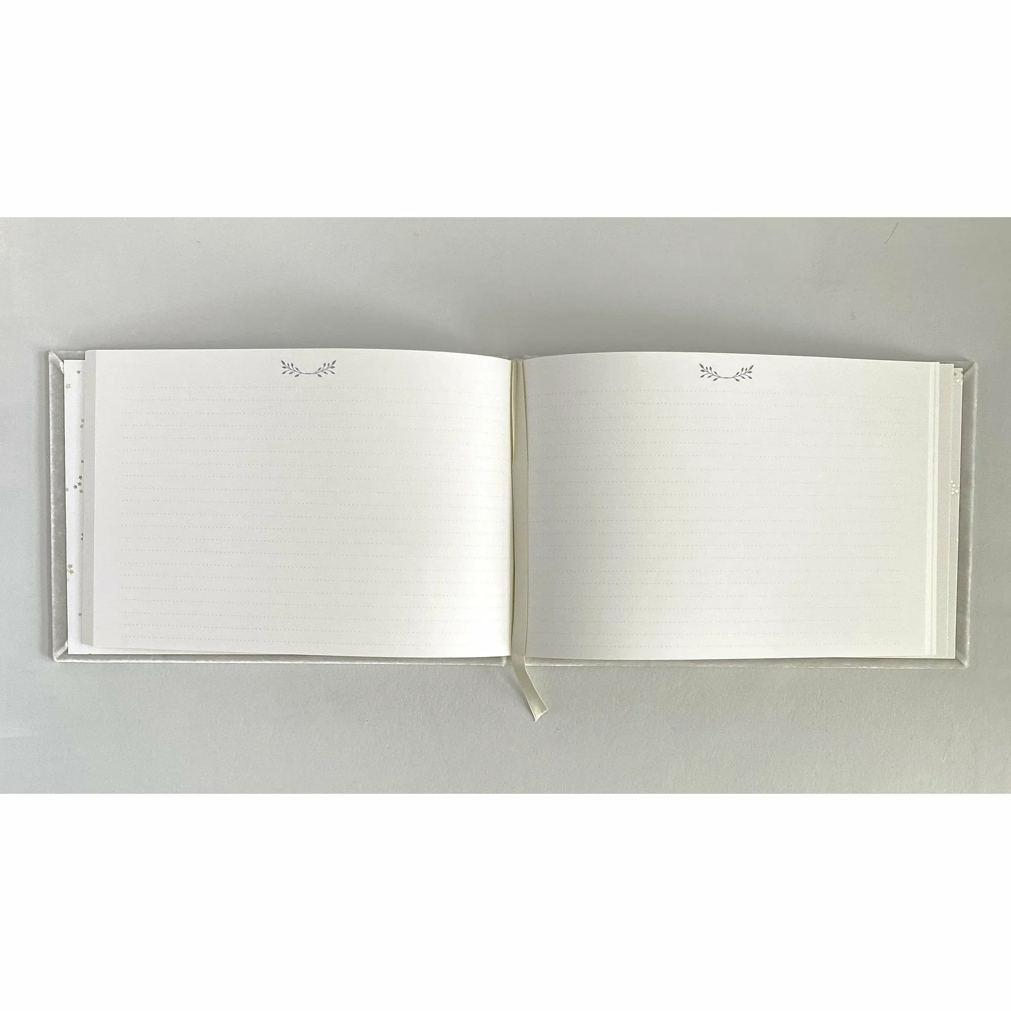 Custom Text Silk Velvet Guestbook with House