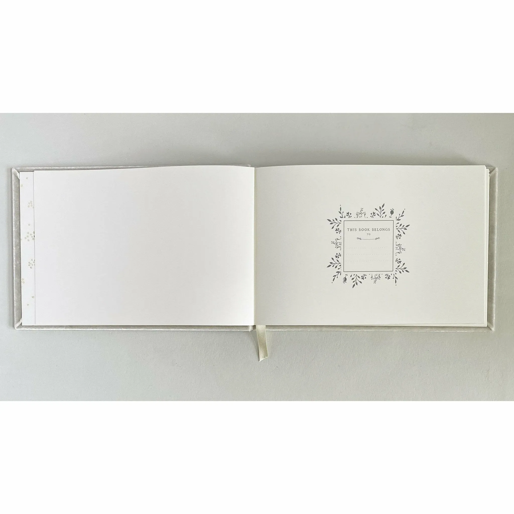 Custom Text Silk Velvet Guestbook with House