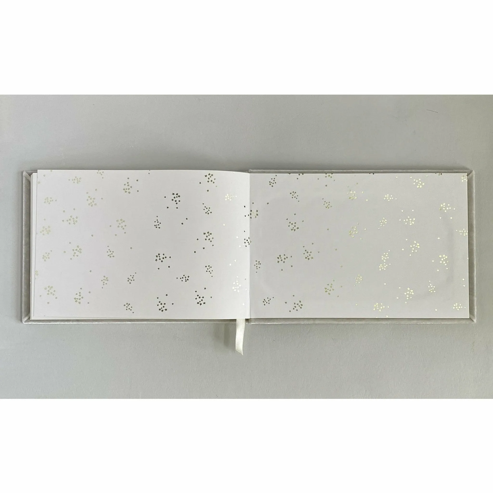 Custom Text Silk Velvet Guestbook with House