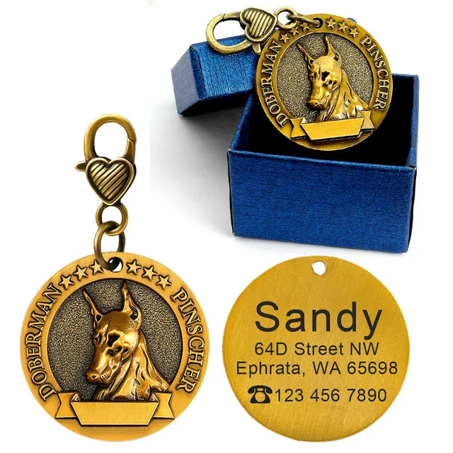 Custom Vintage Dog collar tags by SB