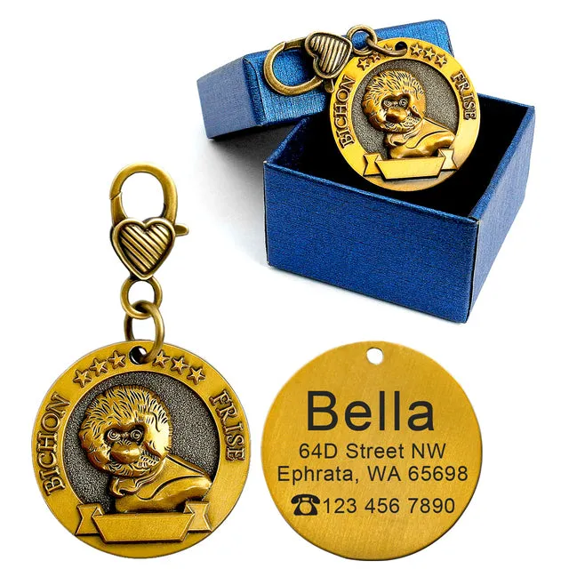 Custom Vintage Dog collar tags by SB