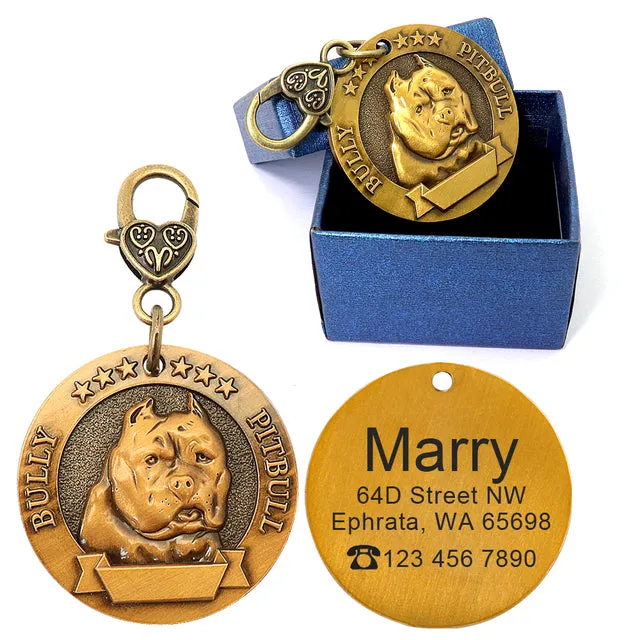 Custom Vintage Dog collar tags by SB
