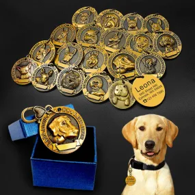 Custom Vintage Dog collar tags by SB
