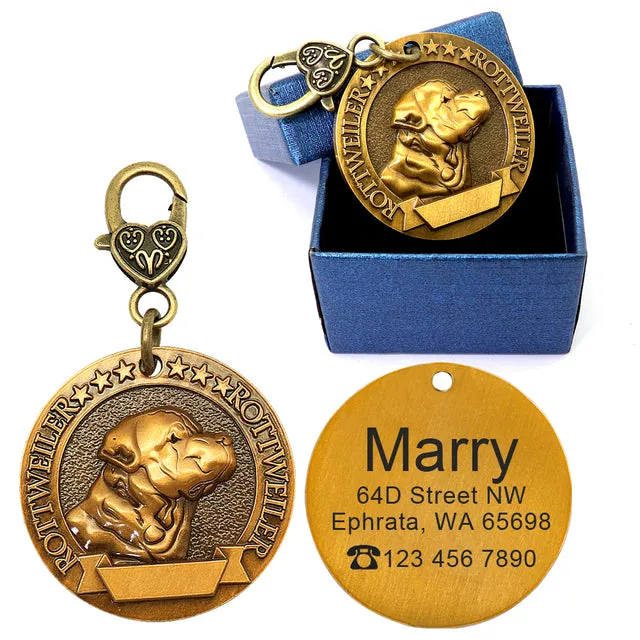 Custom Vintage Dog collar tags by SB