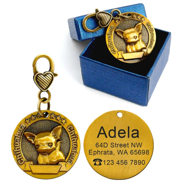 Custom Vintage Dog collar tags by SB
