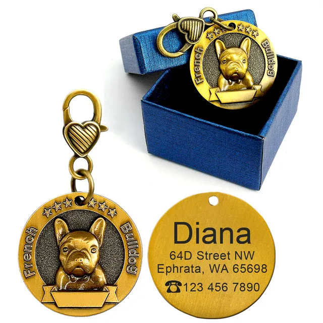 Custom Vintage Dog collar tags by SB