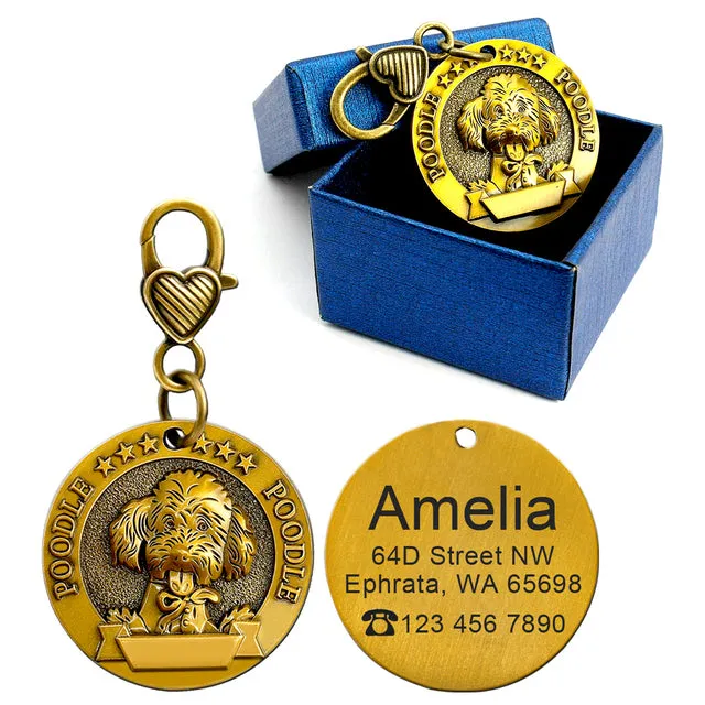 Custom Vintage Dog collar tags by SB