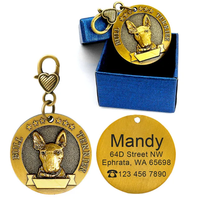 Custom Vintage Dog collar tags by SB
