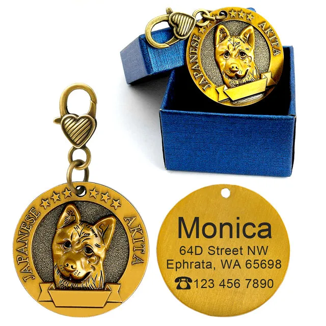 Custom Vintage Dog collar tags by SB