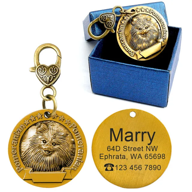 Custom Vintage Dog collar tags by SB