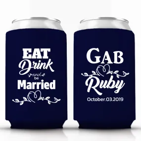 Custom Wedding Can Coolers (ax)