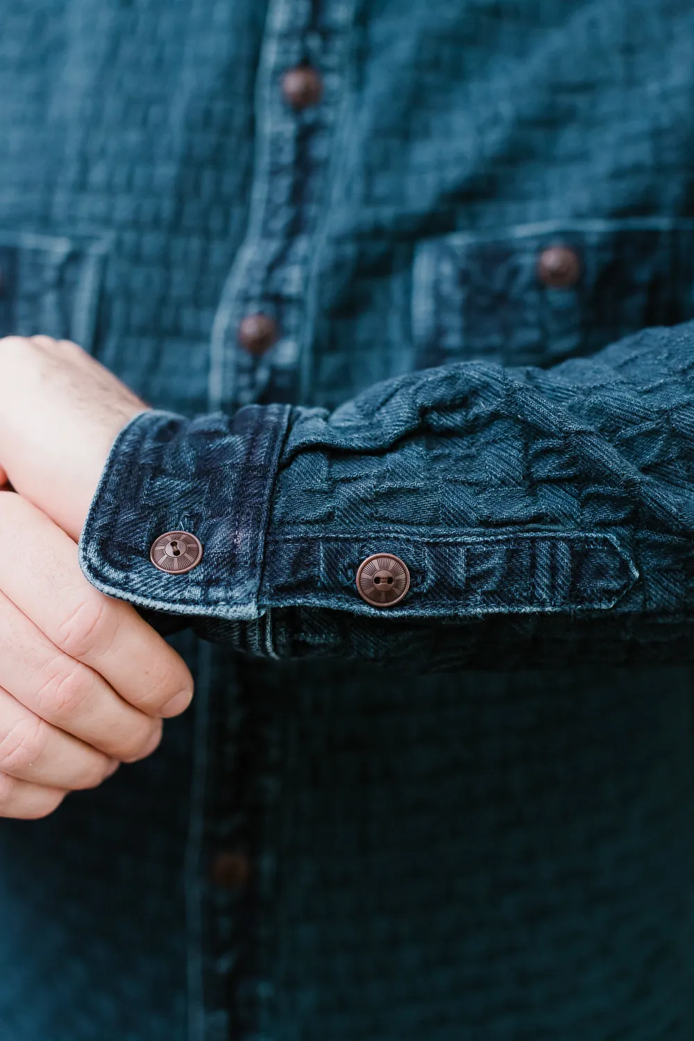 D5688 - "Ajiro Denim" Shirt - Indigo Dyed