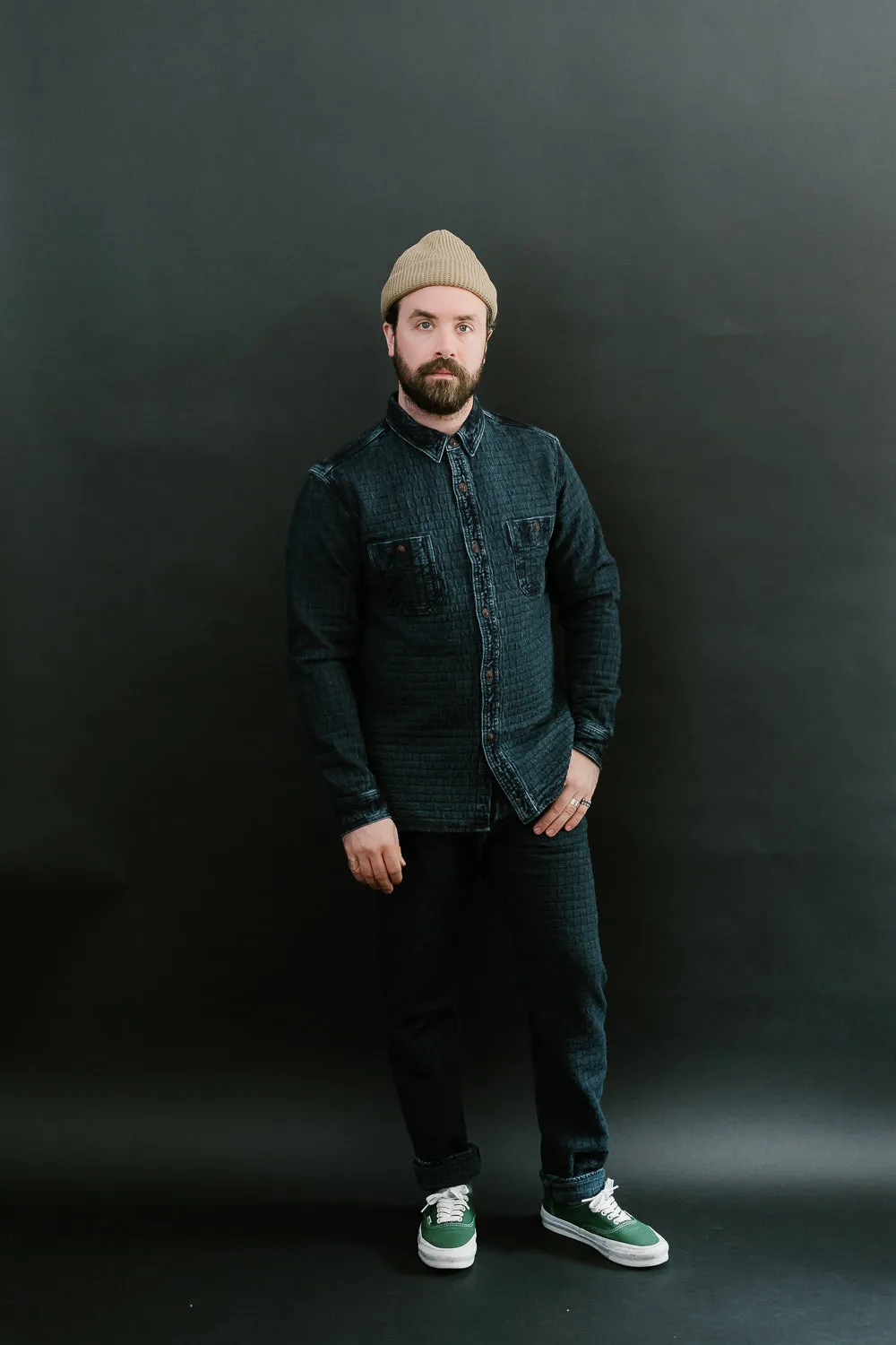 D5688 - "Ajiro Denim" Shirt - Indigo Dyed