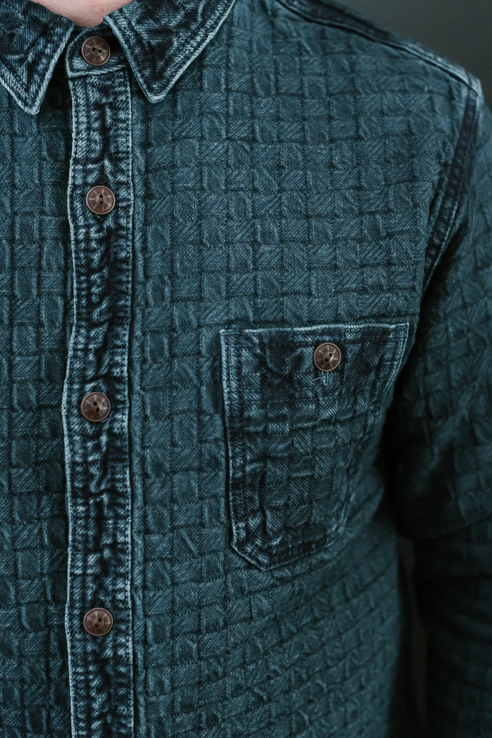 D5688 - "Ajiro Denim" Shirt - Indigo Dyed
