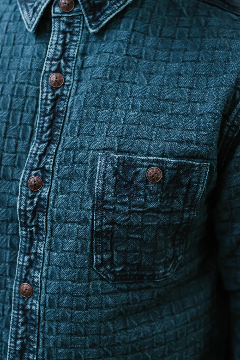 D5688 - "Ajiro Denim" Shirt - Indigo Dyed