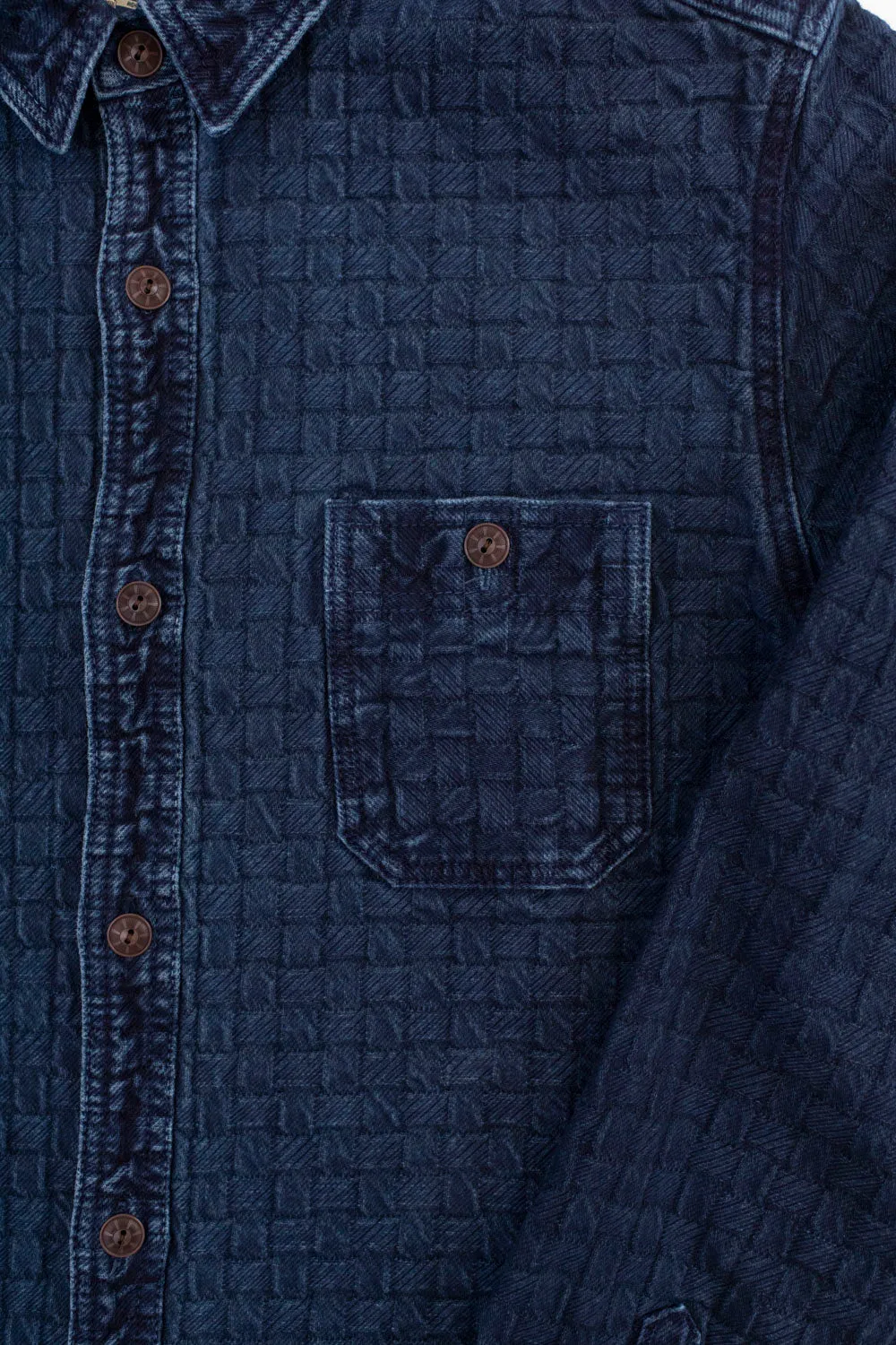 D5688 - "Ajiro Denim" Shirt - Indigo Dyed
