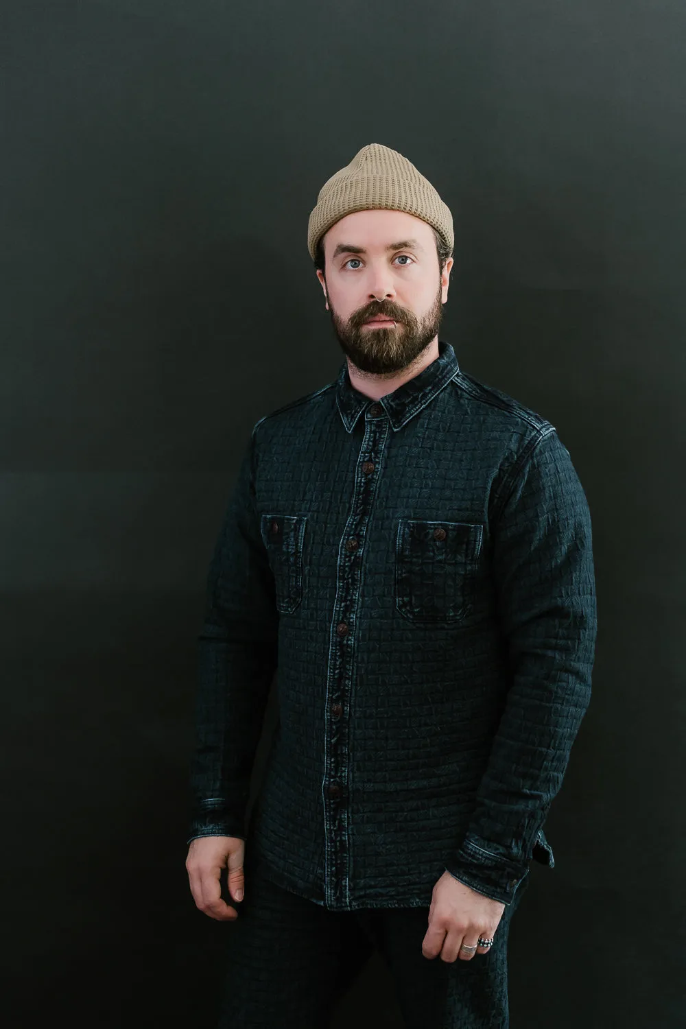 D5688 - "Ajiro Denim" Shirt - Indigo Dyed