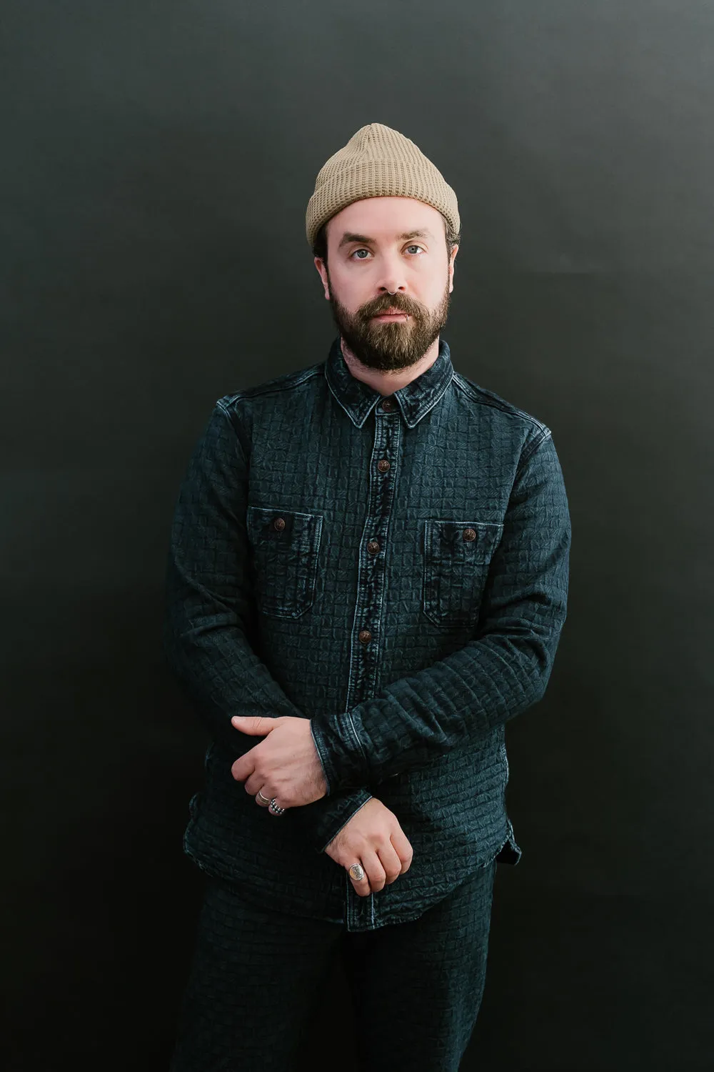 D5688 - "Ajiro Denim" Shirt - Indigo Dyed