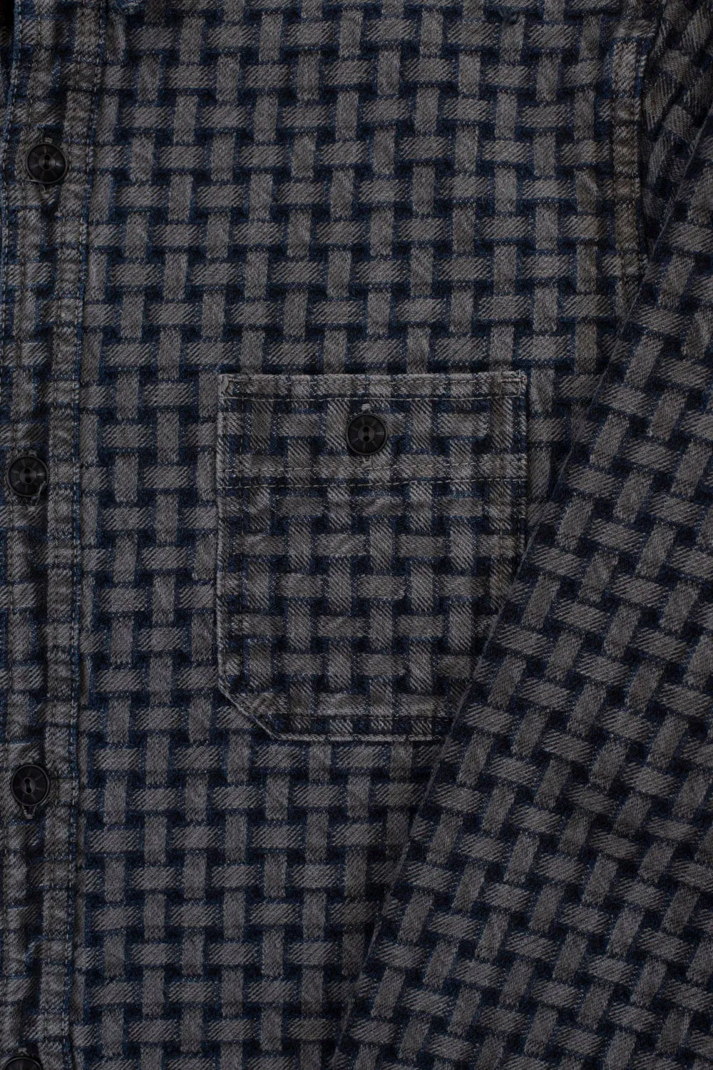 D5688 - "Ajiro Denim" Shirt - Sumi Ink Dyed