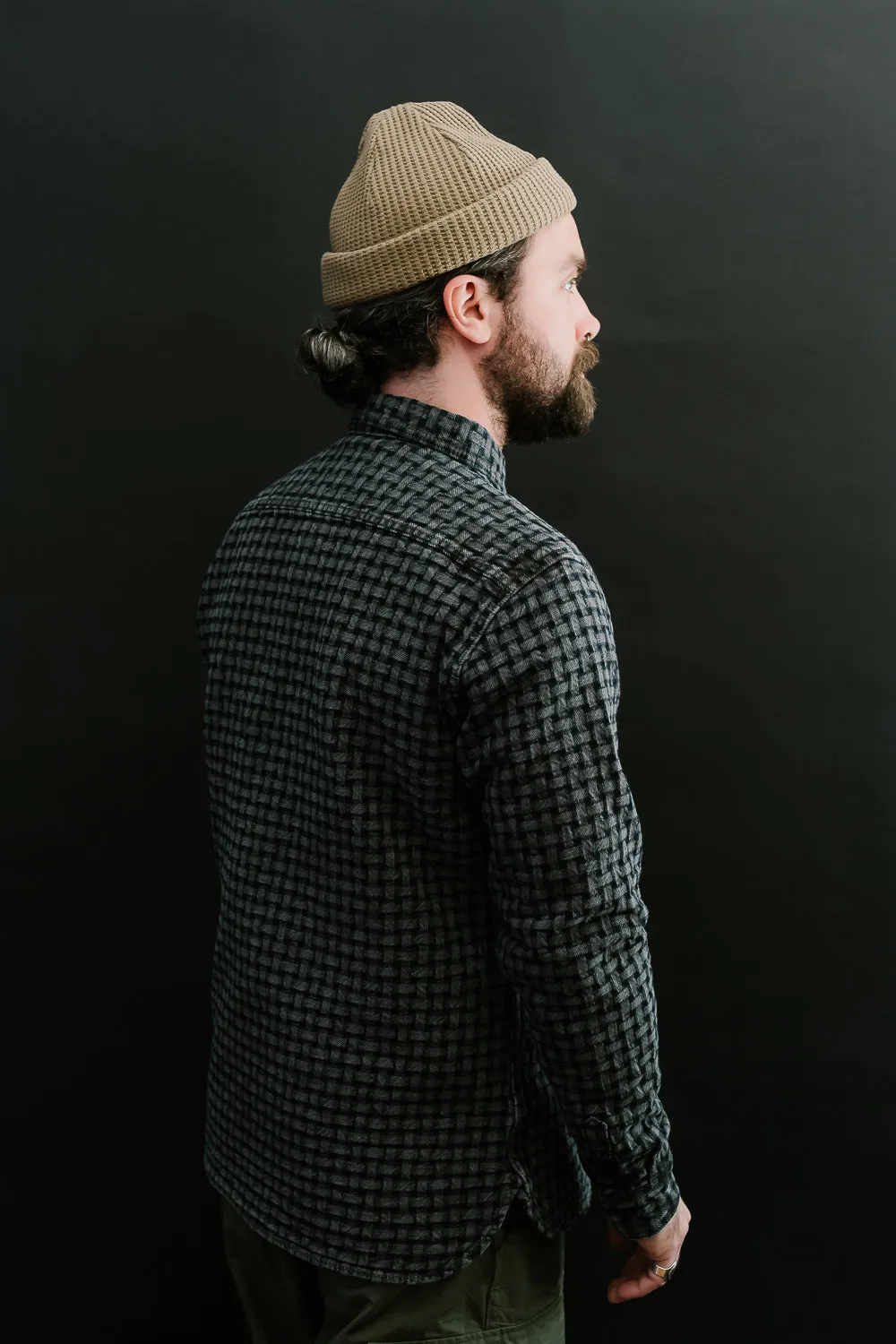 D5688 - "Ajiro Denim" Shirt - Sumi Ink Dyed