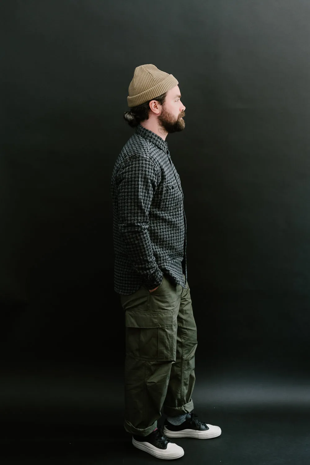 D5688 - "Ajiro Denim" Shirt - Sumi Ink Dyed