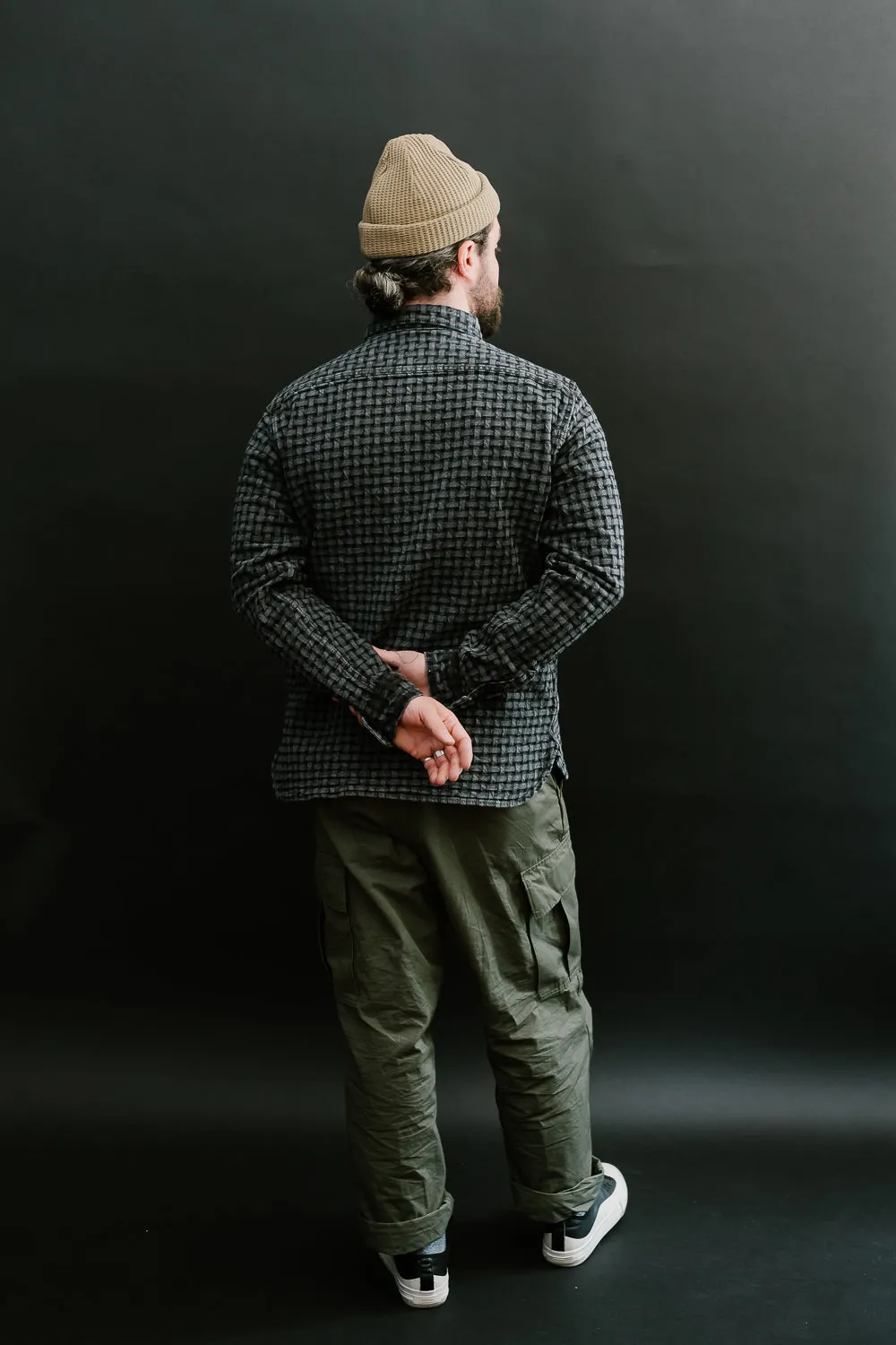 D5688 - "Ajiro Denim" Shirt - Sumi Ink Dyed