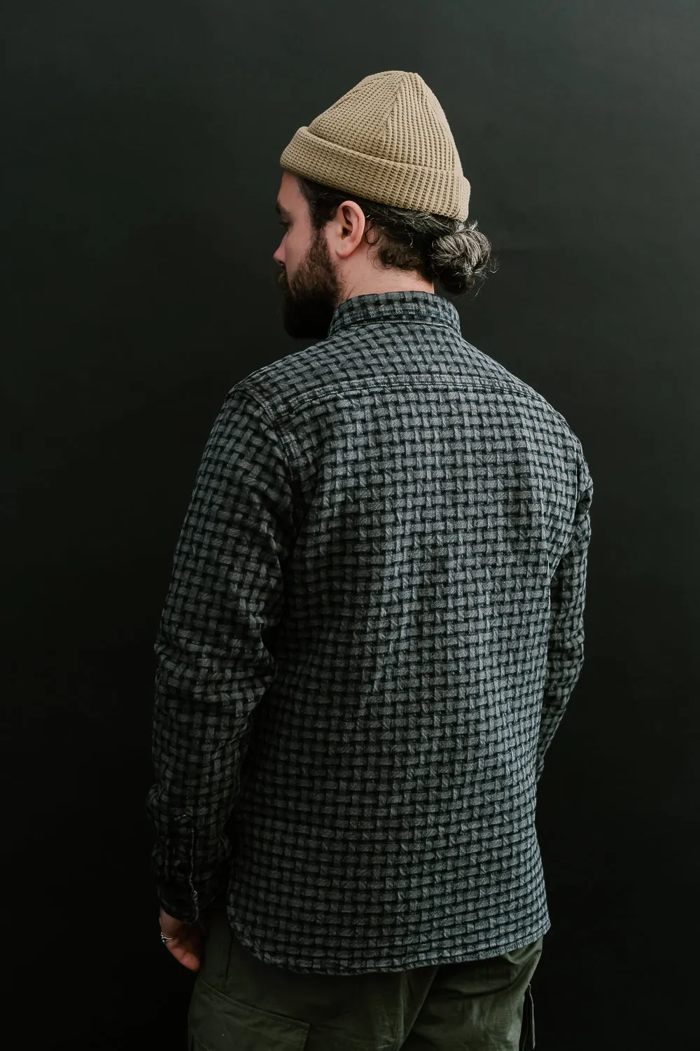 D5688 - "Ajiro Denim" Shirt - Sumi Ink Dyed