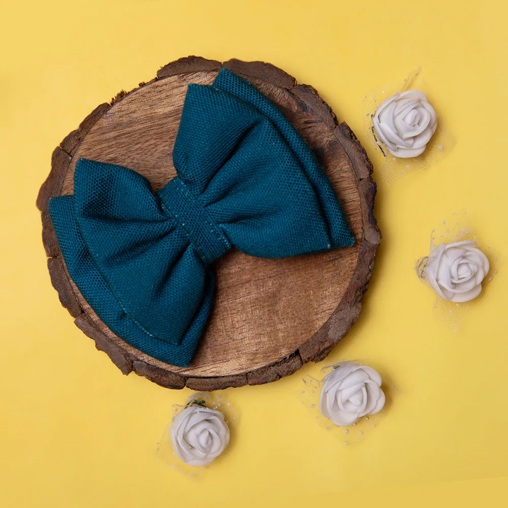 Dear Pet Classic Teal Blue Cat Bow (Detachable)