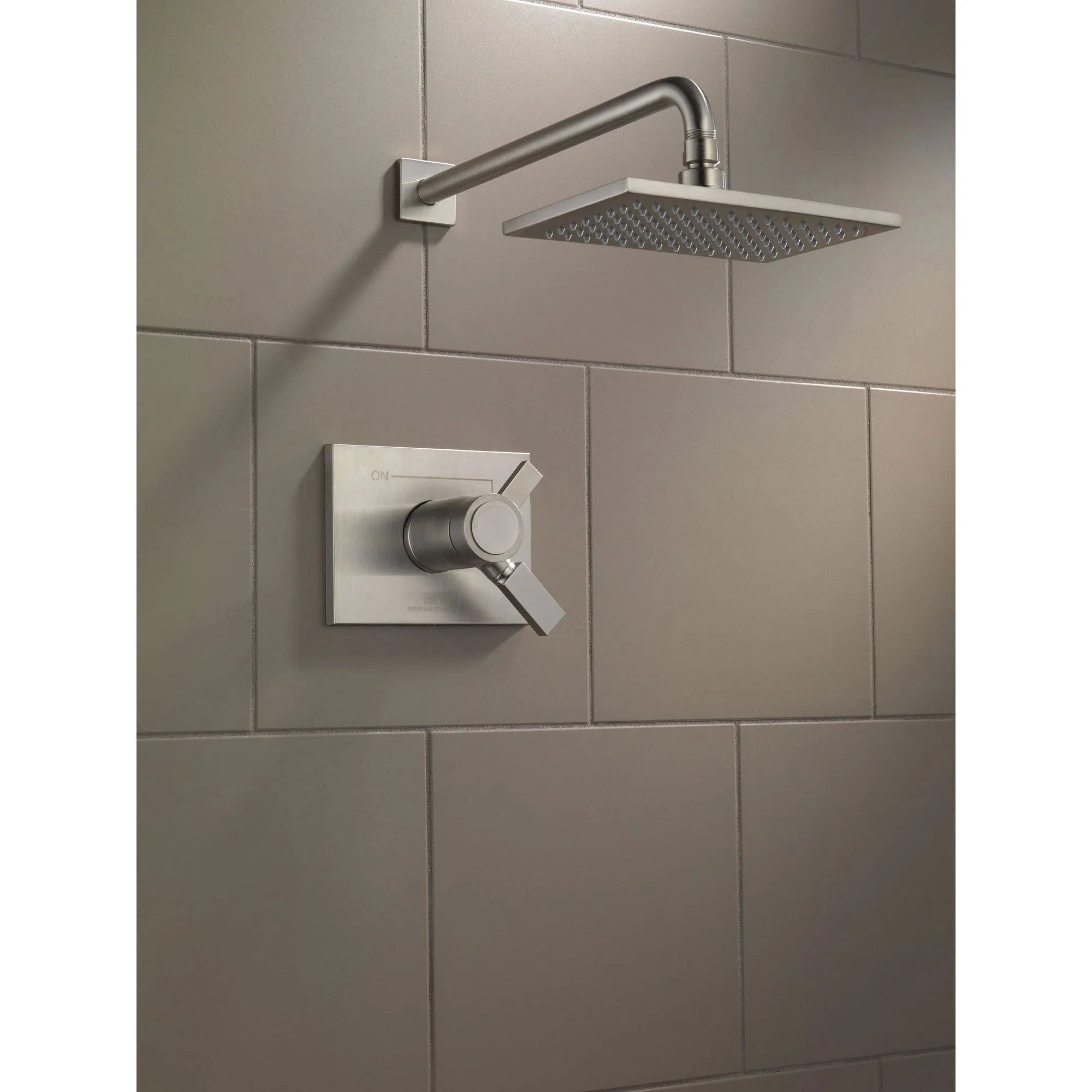 Delta Vero Stainless Steel Finish Modern Thermostatic Shower Control Trim 521936