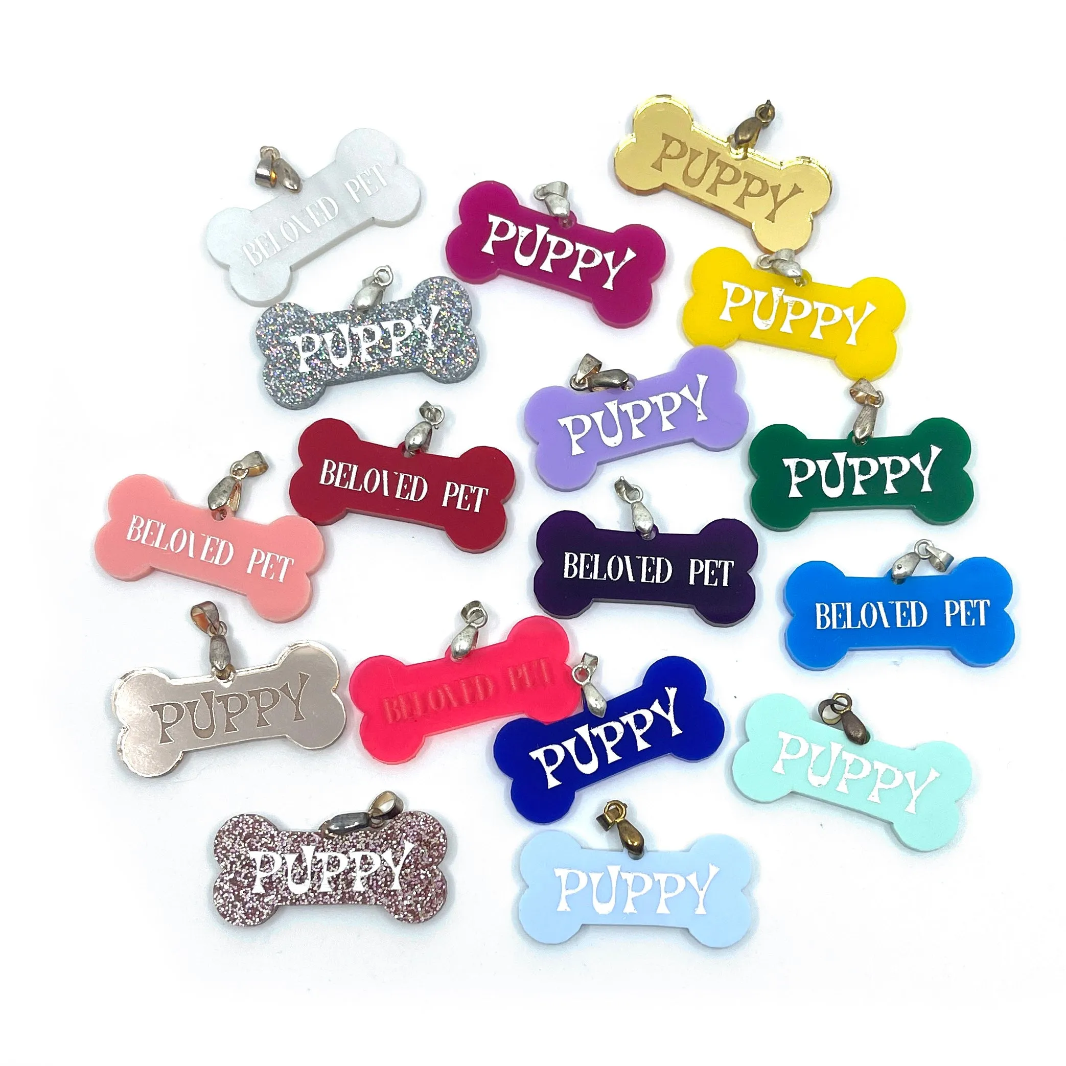 Design Your Own Acrylic Collar Tag - Bone