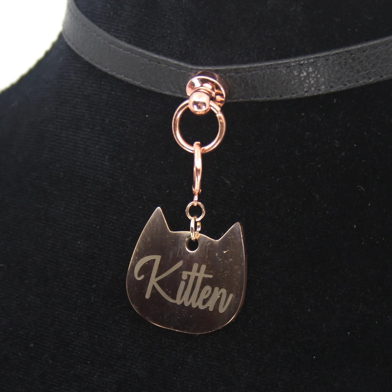 Design Your Own Steel Collar Tag - Cat Head